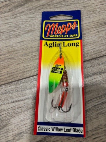 Mepps Aglia Long Spinner 1/4 OZ Talla 2 Chartreuse Dorado Plata Rojo (Elige Color) - Imagen 19 de 26
