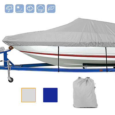 Heavy Duty 20-22Ft Trailerable Waterproof Boat Cover Fit V-Hull Fishing Runabout