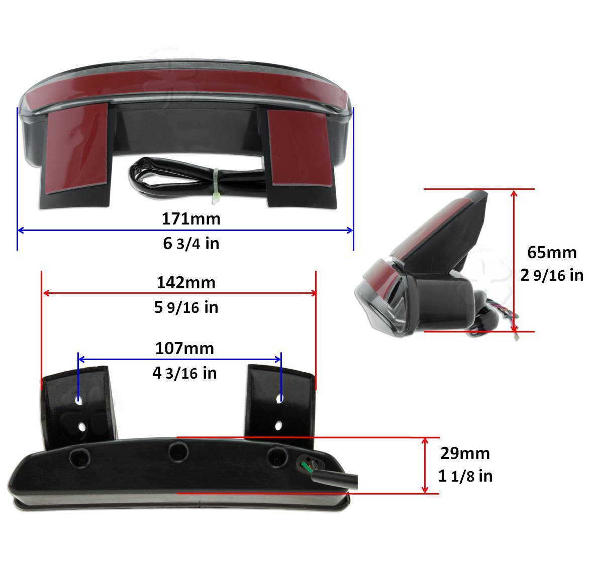 Stop Brake Lamp Clear Harley Davidson Sportster 883 1200 Tail