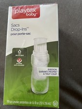 Playtex 8-10 oz 100 ct Baby Drop-ins Liners For Playtex Baby Nurser Bottles New