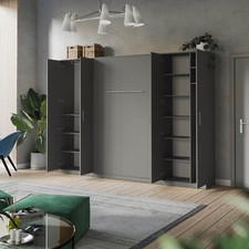 Ensemble SMARTBett avec lit escamotable 140x200 vertical + 2x80 placards