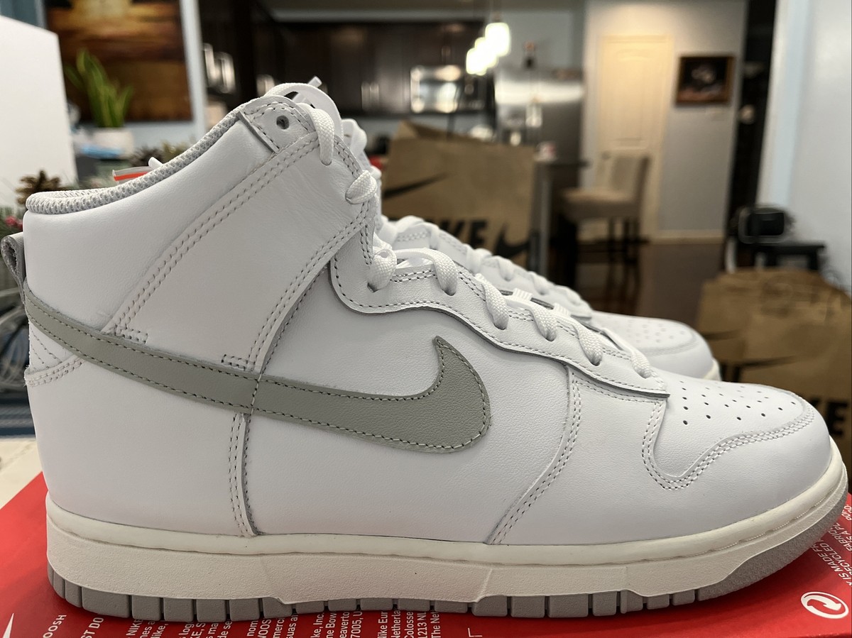 Nike Dunk High White Grey Fog Sail DD1869-111 Women's Size