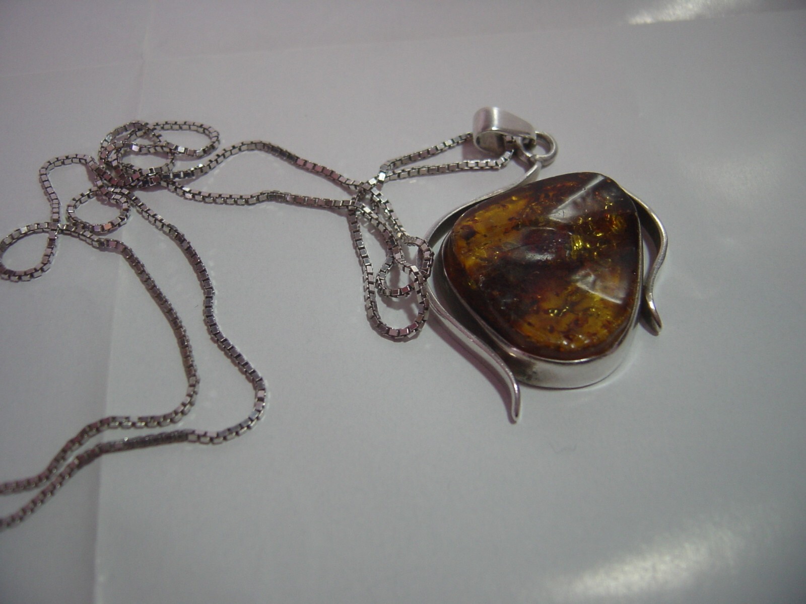 Stunning Solid Silver 24" Box Chain & Massive Sup… - image 10