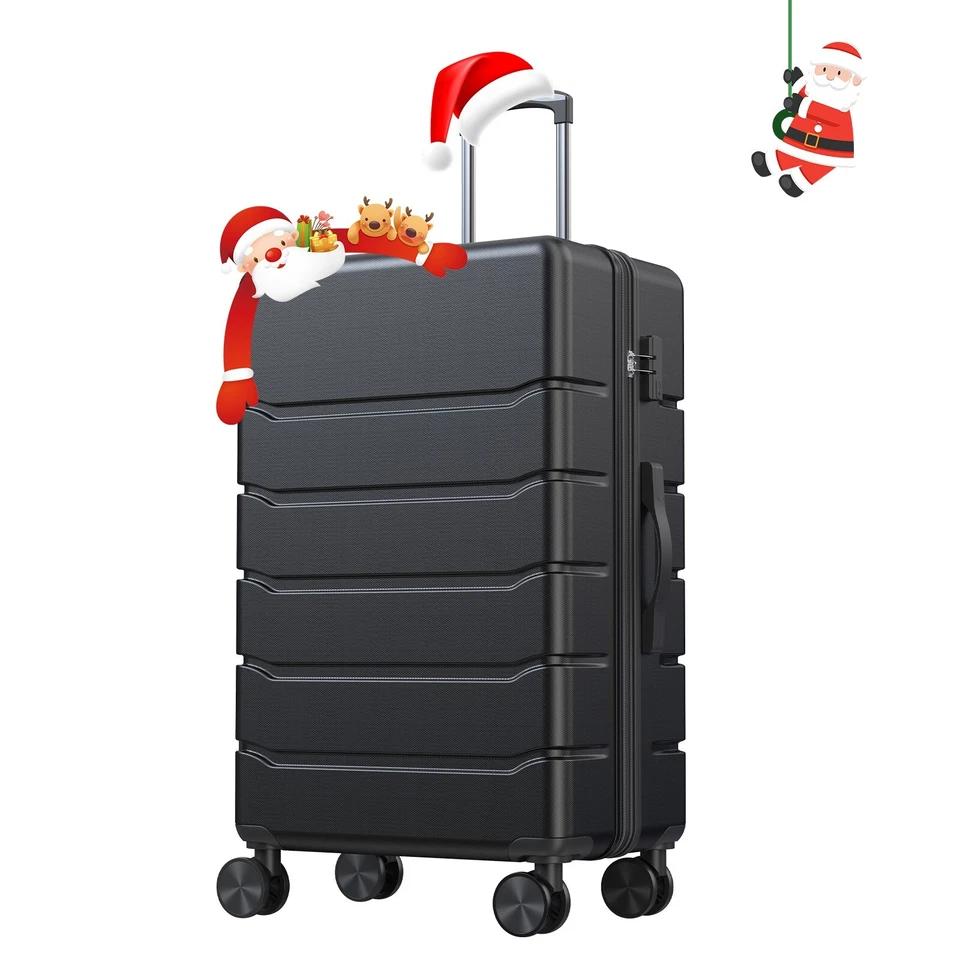 IDLE WAY Hardside Luggage 20/24/28-Inch with Double Spinner Wheels, TSA Lock Suitcase