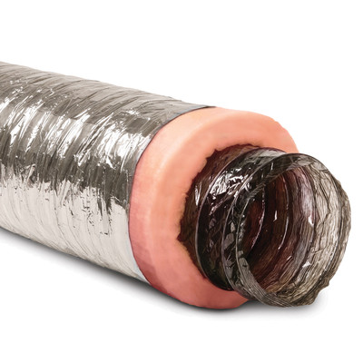 6-in x 25-Ft Insulated Flexible Round R6 Flex Duct Tube Heating/AC