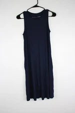 Women's Time and Tru Sleeveless Knit Dress Blue XS