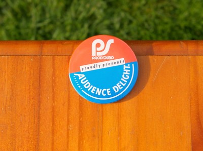 PS ProfSound Proudly Presents Audience Delight Systems 2 1/4'' Pinback Button