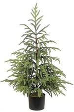 36" Artificial Norfolk Pine Tree with Pot Green Faux Christmas Tree