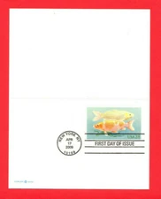 SCOTT # UY 48 Koi United States U.S. FDC Postal Stationery MINT Reply Post Card