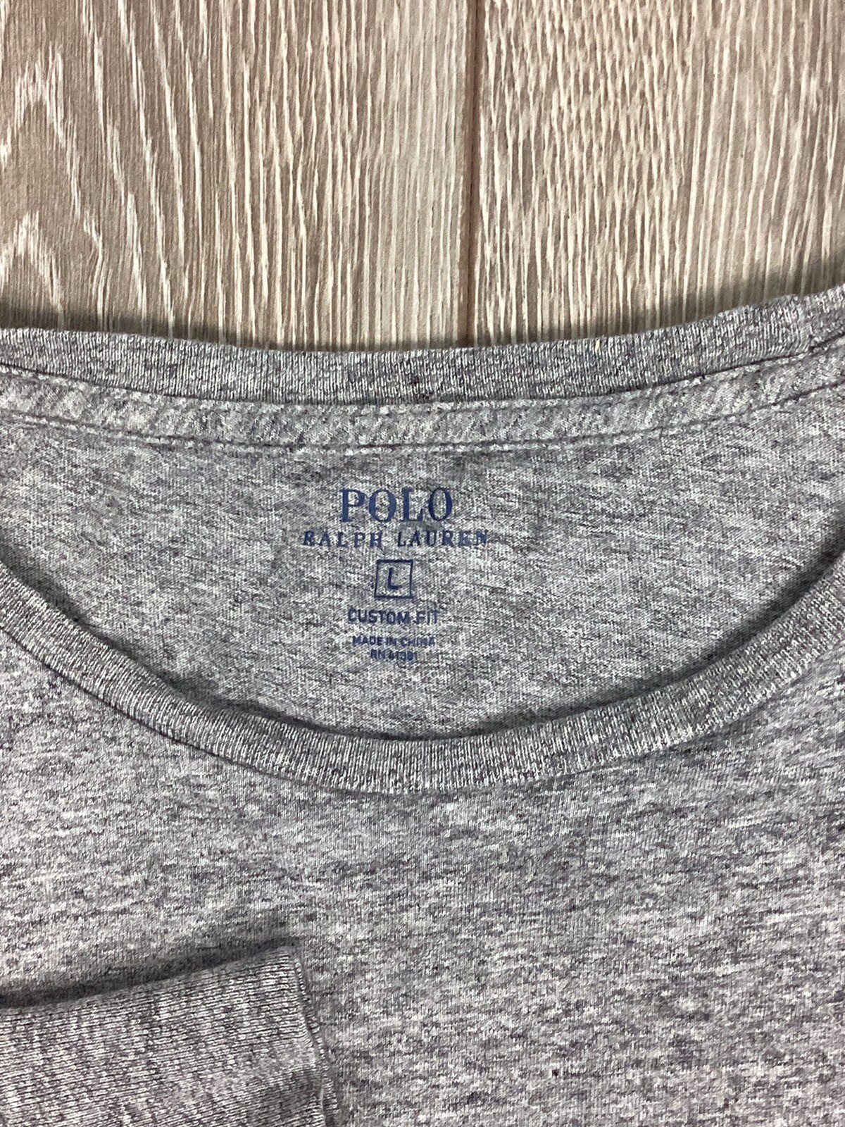 Polo Ralph Lauren manica lunga grigio pony camicia uomo vestibilità personalizzata L 41381