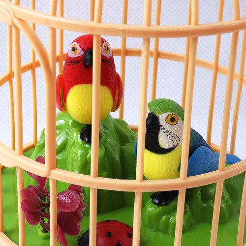 Singing & Chirping Bird in a Cage Moving Beak and Tail Sound Bird in Cage CF - Picture 4 of 13