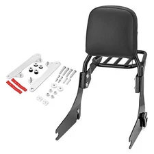 MOFUN Gloss Black Sissy bar Backrest Docking Kit For Harley Dyna Switchback FLD