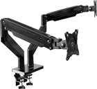 Invision Dual PC Monitor Arm Bracket 24"-35" Screens Desk Stand Mount with Clamp