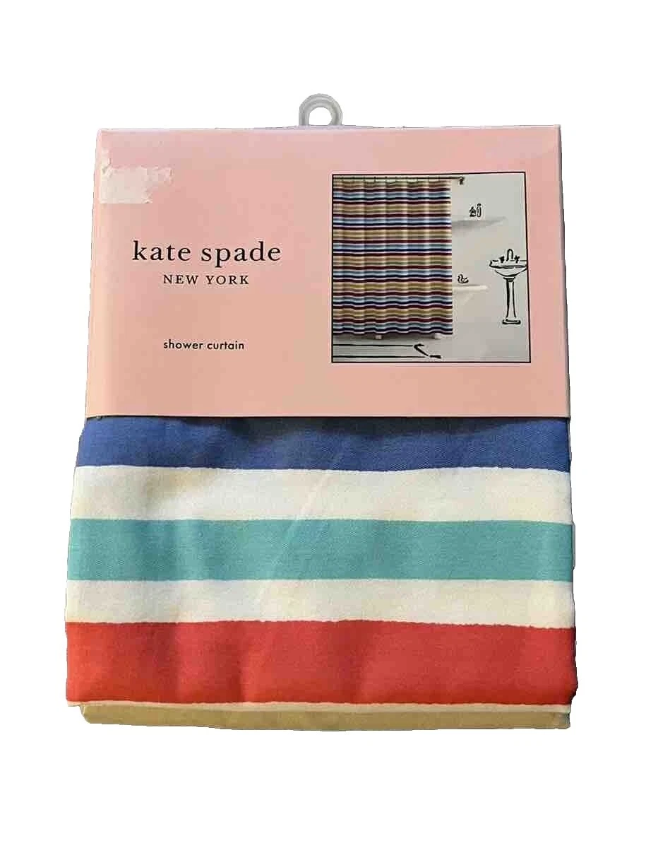 Kate Spade New York Tecido Listrado Cortinas de Chuveiro
