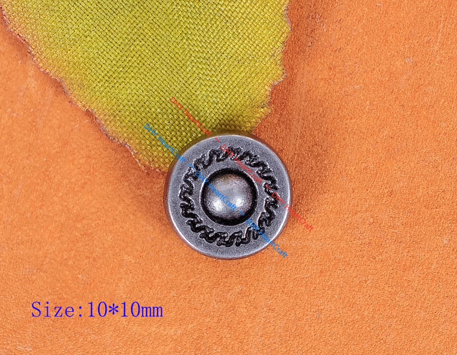 50X Retro Silver Round Floral Metal Leathercraft Decor Fast Rivet Stud Conchos - Image 3 of 4