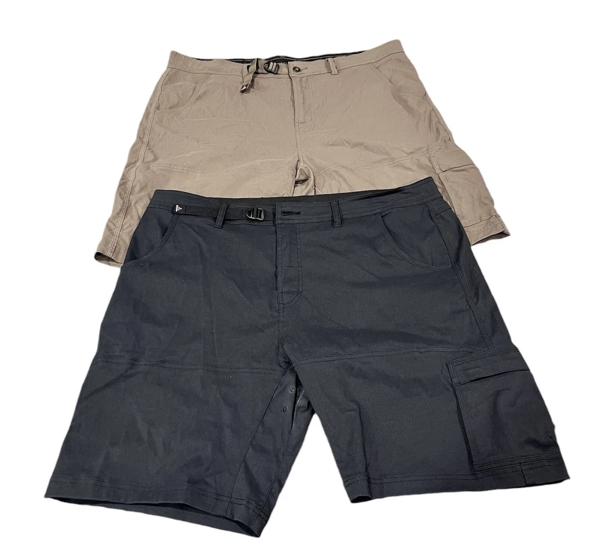 Short Cargo Randonnée PrAna Homme - Taille 30 - Gris, Stretch Et Ceinturé