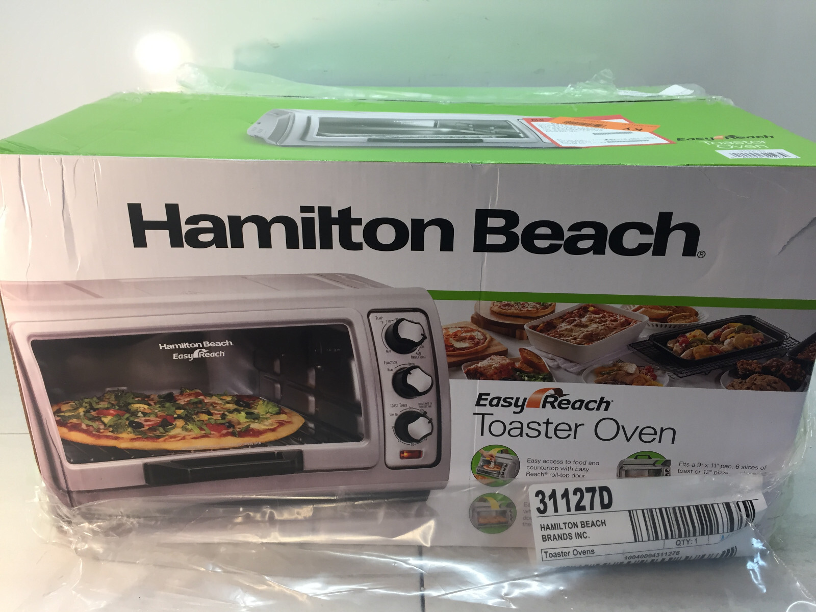 Hamilton Beach 31127D Easy Reach Toaster Oven with RollTop Door