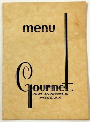 【中古】 Restaurant ジャンボ Mexico 1910 ? Old Antique Vintage Menu GOURMET RESTAURANT Mexico City