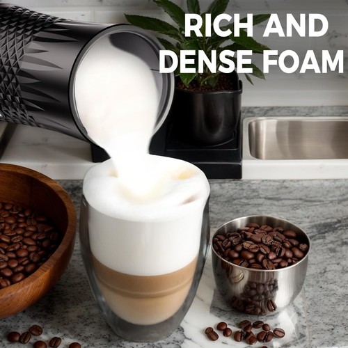 Milchaufschäumer elektrisch, 240 ml Milchaufschäumer, 4-in-1 Milchwärmer, schäumend für Kaffee - Bild 5 von 5
