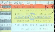 Chicago Architecture Boat Tour Ticket Stub River Cruise Wacker Drive 7/30/1999
