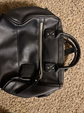 anello Black Duffle Bag Zip Closure Top Handl...