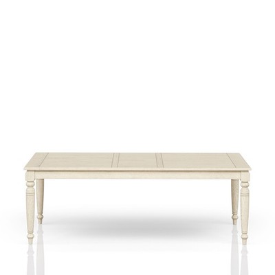 Table with Leaf - Whitewash
