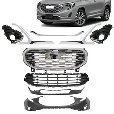 For 2018 2019 2020 2021 GMC Terrain Front Bumper Cover Assembly Grille Fog Light