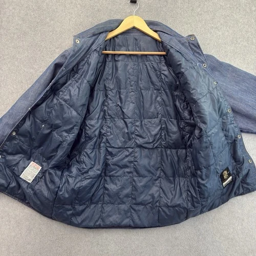 Vintage Stearns Goose Down Insulated Western Denim Look Jacket Large Minnesota image 11
