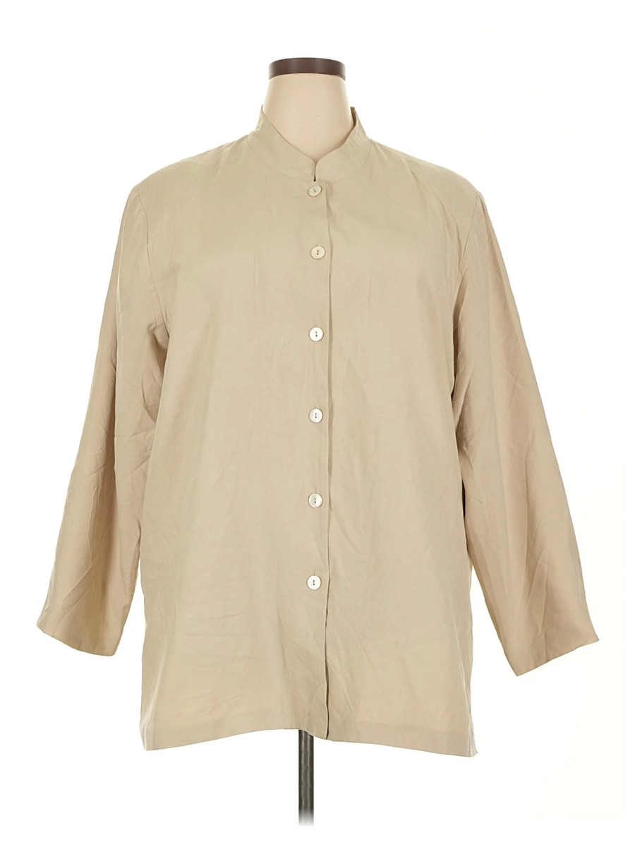 Stephanie Andrews Women Brown Trenchcoat 4X Plus