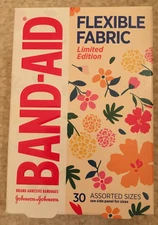 NEW Band-Aid Flexible Fabric Limited Edition Wildflowers Adhesive Bandages 30ct
