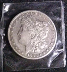 1883-S U.S. SILVER DOLLAR, ORIGINAL XF.