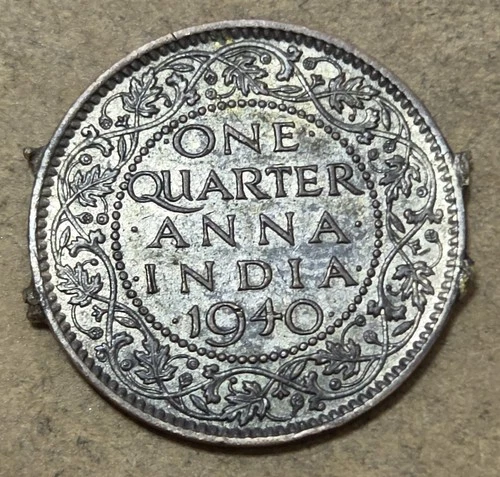 1940 British India Quarter Anna — photo from the most recent tracked eBay sale