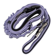 Heavy Duty Dog Leash, 4-7FT Shock Absorbing Bungee with 2 Padded Handles, Metal