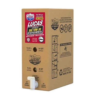 Lucas Oil 18013 Synthetic SAE 10W-30 API SN Plus Motor Oil - 1/6 Gallon