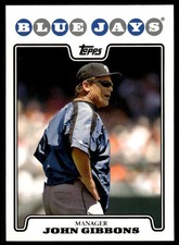 2008 Topps #556 John Gibbons Toronto Blue Jays Baseball Manager