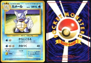 WARTORTLE NO. 008 BASE SET POKEMON JAPANESE UNCOMMON 1996 NEAR MINT