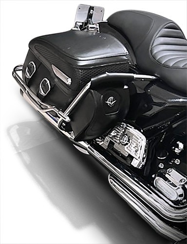 Nostalgic Saddlebag Guard Rails for 2009 Harley Davidson Road King Classic FLHRC - Picture 4 of 7