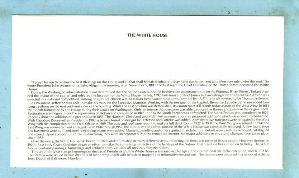 Scott 2219E  ARTMASTER FDC,  Presidential Series,  "White House".... - Image 3 of 3
