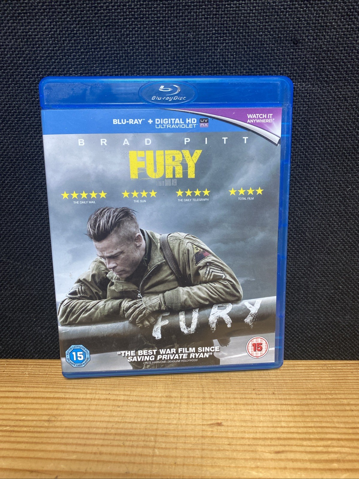 Fury Blu-Ray (2015) Brad Pitt, Ayer (DIR) cert 15 Expertly Refurbished Product