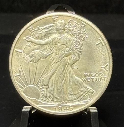 1945 United States Walking Liberty Half Dollar 50C Silver Coin