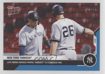 2020 Topps Now Blue 49/49 New York Yankees Team #289 7xr