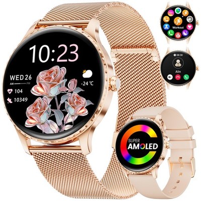 Smart Watch for Women(Answer/Make Calls),1.32'' AMOLED Display Fitness Tracker...