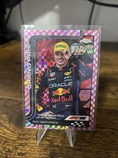 2025 TOPPS CHROME F1 75TH PINK CHECKER FLAG REFRACTOR /250 MAX VERSTAPPEN
