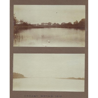 Great Yarmouth Views at Ormsby Broad - 2x Vintage Photos 1919