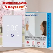 MAXKOSKO WiFi Smart Thermostat with Touchscreen LED Display 120V/240V