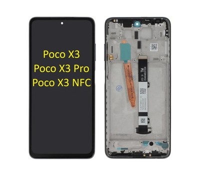 Poco X3  X3 Pro  X3 NFC  Display mit Rahmen Bildschirm Touchscreen