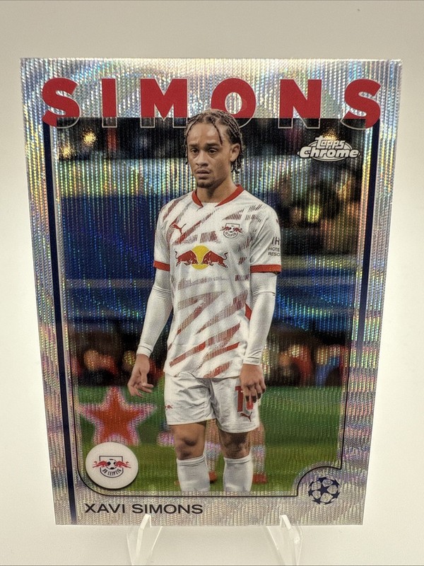 2024-25 Topps Chrome Uefa Club Competitions - Xavi Simons #37 Wave Refractor