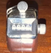 Hand Tally Counter 4 Digit Number Handheld Metal Mechanical Lap Counter Lap