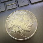 1 oz Indian/Buffalo Silver Round .999 Fine Bullion 1 Troy Ounce some toning!