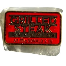 Vintage McDonalds Grilled Steak Sandwich Crew Pin